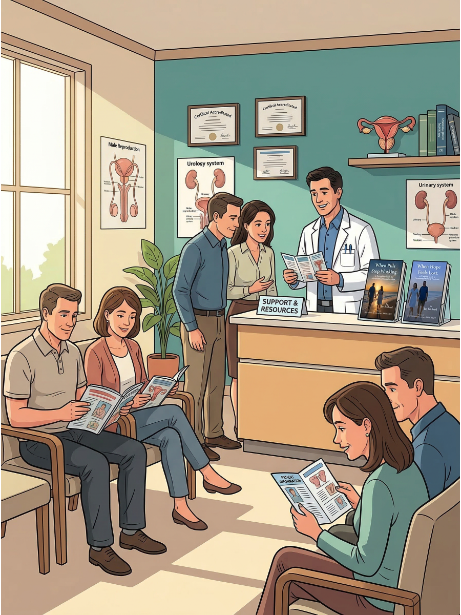 Urologist Waiting Room with Jay Richard's Books Displayed